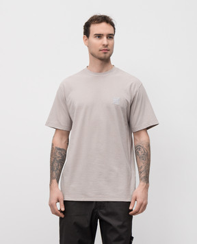 Stone Island Бежевая футболка с логотипом K1S152100008S0F11