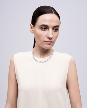 Swarovski Сріблясте кольє Matrix Tennis з кристалами 5599153