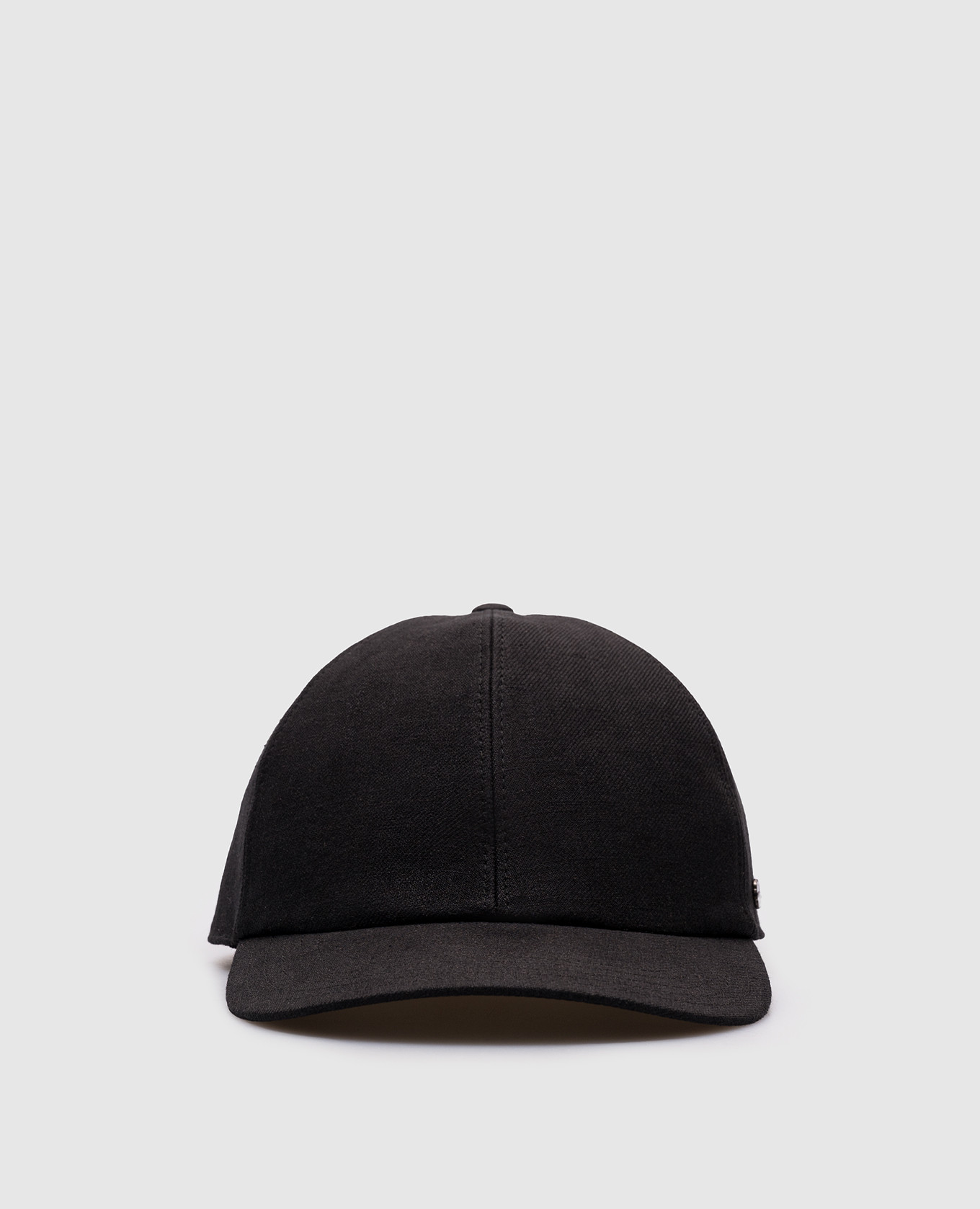 

Черная кепка из льна с логотипом, Черный, Кепки