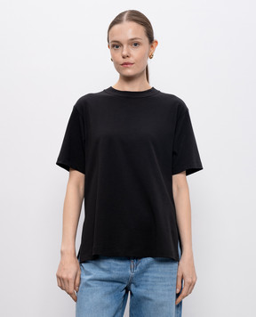 Max Mara Sportmax Черная футболка TEATINO с бахромой TEATINO