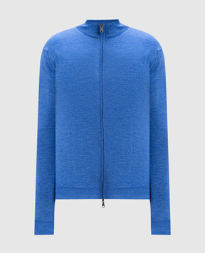 Cashmere&Whiskey Голубой кардиган из шерсти мериноса 97396