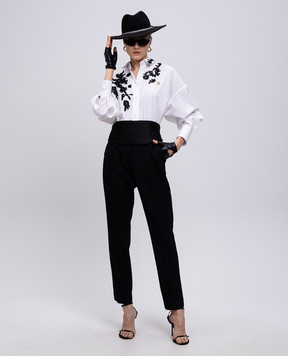 Dolce&Gabbana Черные брюки из шерсти и шелка FTAM0TGDC5Y