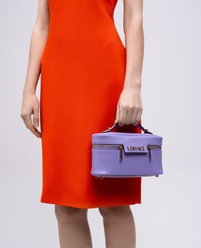 Versace Фіолетова шкіряна сумка Tag Vanity 10183001A13171