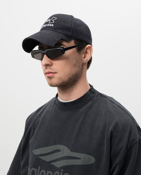 Balenciaga Чорна кепка з логотипом 807145410B2