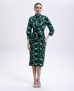 Max Mara Зелена сукня-сорочка MAREMMA в квітковий принт MAREMMA