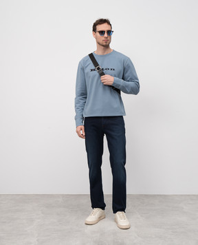Kiton Сині джинси з ефектом потертості UPNJSK0619F
