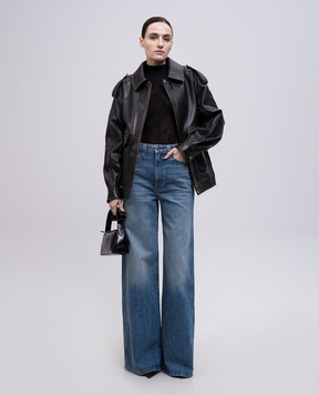 Victoria Beckham Черный боди в узор 1225KTP006395A