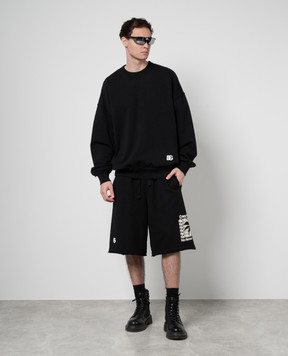 Dolce&Gabbana Черный свитшот с фактурным принтом banana tree G9ARDTG7K1S