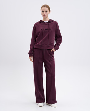 Twinset Бордовий спортивний костюм з логотипом 252TP2681