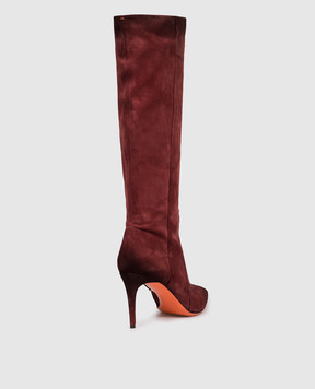 Santoni Бордові замшеві чоботи WSID71836HI2SAEA