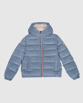 Moncler ENFANT Детский синий вельветовый пуховик Puki K29541A000555964B1214