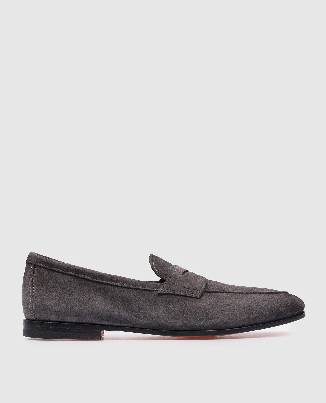 Carlo gray suede loafers