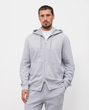 Brunello Cucinelli Серая меланжевая спортивная куртка MW8639069G