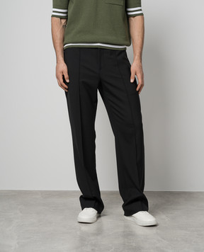 Helmut Lang Черные брюки с шерстью O02HM201