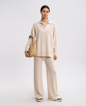 Twinset Бежеві штани з емблемою логотипа 251TP3251