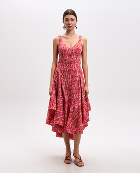 Etro Розовое платье в узор WRHA030499SA5H3