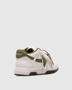 Off-White Білі шкіряні кросівки Оut Оf Оffice з логотипом OMIA189S25LEA001