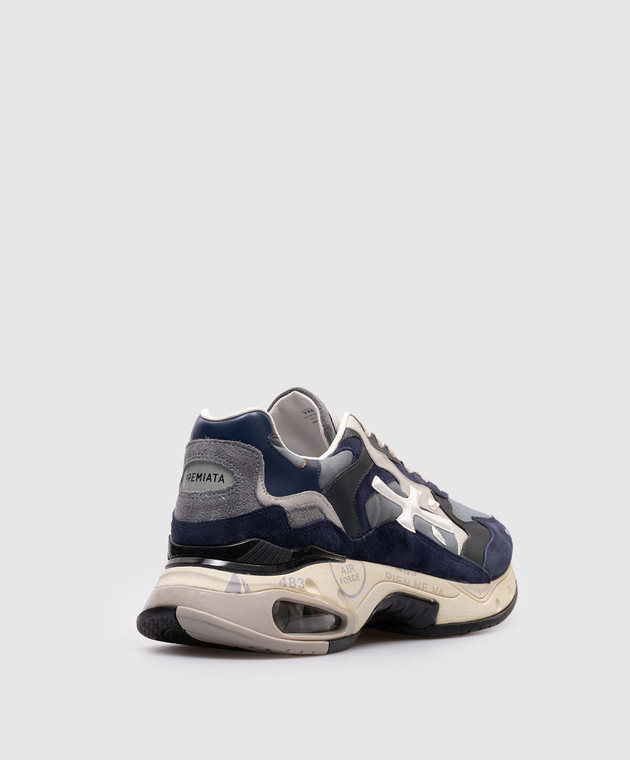 Premiata Синие комбинированные кроссовки SHARKY SHARKY изображение 3