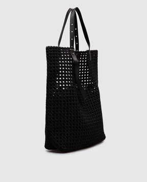 Gianni Chiarini Черная плетеная сумка-тоут AVA BS11568WVNG