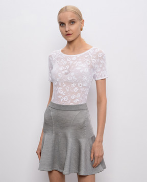 Wolford Біле ажурне боді 79132