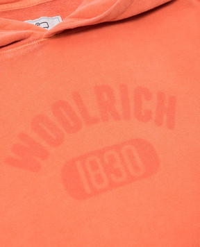 Woolrich Детское оранжевое худи с принтом логотипа CFWKSW0194MRUT3723