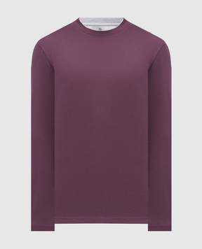 Brunello Cucinelli Фиолетовый лонгслив прямого кроя M0B137433