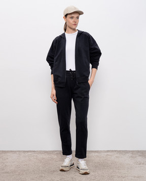 Brunello Cucinelli Білий топ в рубчик з ланцюжком моніль MPTC8BJ310