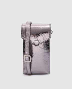 Gianni Chiarini Срібляста шкіряна сумка Corallo з логотипом BS10841ARAMIS