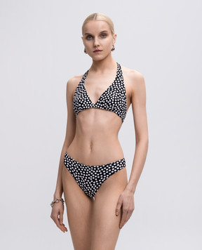 Fisico Чорний ліф від купальника в горох CR04MP
