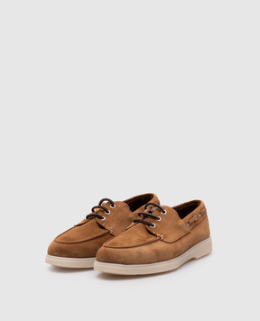 Giuseppe Zanotti Коричневі замшеві топсайдери Avela E560016