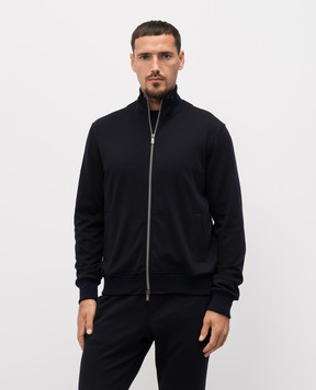 CAPOBIANCO Синяя спортивная куртка из шерсти 19M456BT00