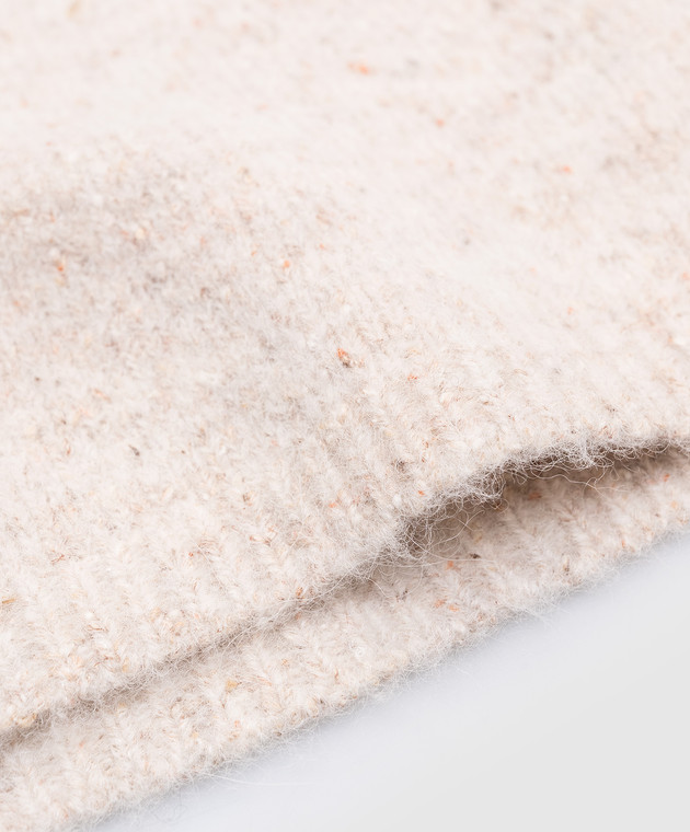 JOSEPH Бежевая шапка с шерстью и шелком JF008812 изображение 4