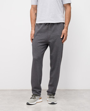 Brunello Cucinelli Серые спортивные штаны MW8633243G