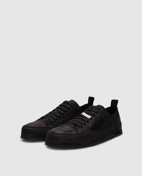 Ann Demeulemeester Чорні замшеві кеди Nono з ефектом потертості B0012588LT147