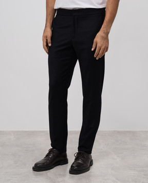 Loro Piana Синие брюки из шерсти и кашемира FAL3060