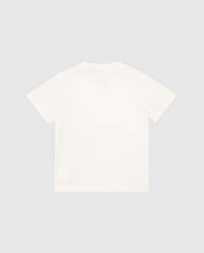 Palm Angels Детская желтая футболка с брендовым принтом PGXB001S25JER002