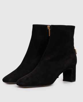 Dolce&Gabbana Черные замшевые ботильоны с логотипом CT1092A1275