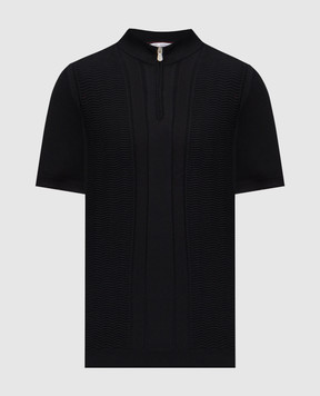 Brunello Cucinelli Чорний джемпер з коротким рукавом M29203304
