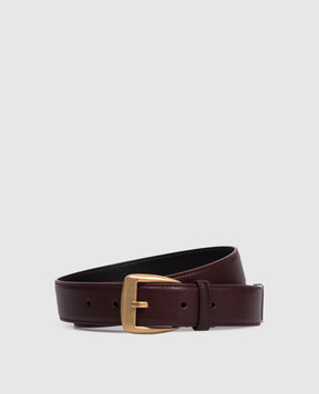 Saint Laurent Бордовый кожаный ремень 828757AADOO