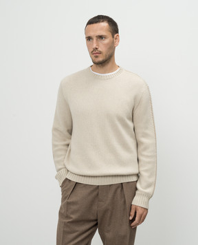 Loro Piana Бежевый свитер из кашемира FAO5746