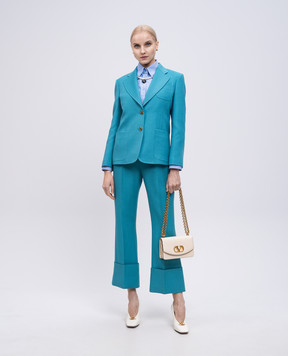 Valentino Блакитний жакет з вовни та шовку 6B3CE4101CF