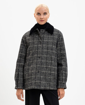 Dolce&Gabbana Пуховая куртка с шерстью в клеточку F9S86TGDC9G