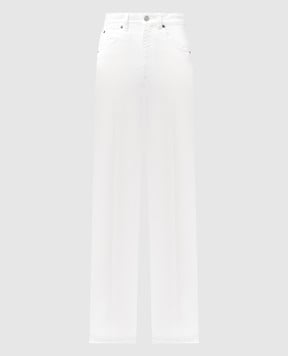 Victoria Beckham Білі джинси Julia з патчем логотипа 1125DJE005216H