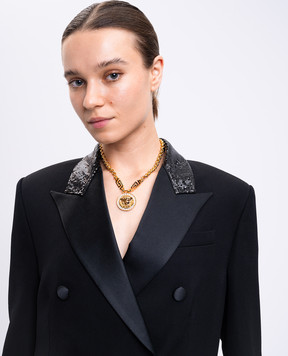 Versace Золотистий ланцюжок Medusa з кристалами DG1E009DJMX