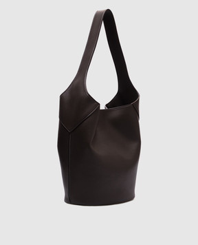 Brunello Cucinelli Коричнева шкіряна сумка з логотипом MBGED2751P