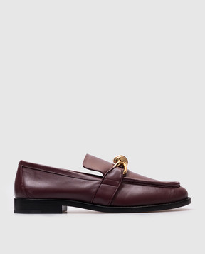 Bottega Veneta Бордові шкіряні лофери Astaire 796697V5DZ0