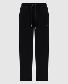 Off-White Черные спортивные брюки с вышивкой логотипа OMCH054C99FLE004