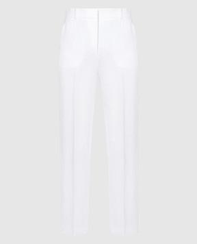 Loro Piana Белые брюки из льна FAM9002