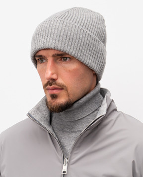 Cashmere&Whiskey Серая шапка из кашемира AU1891305341MI