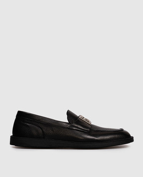 Dolce&Gabbana Чорні лофери зі шкіри оленя A50601A8034